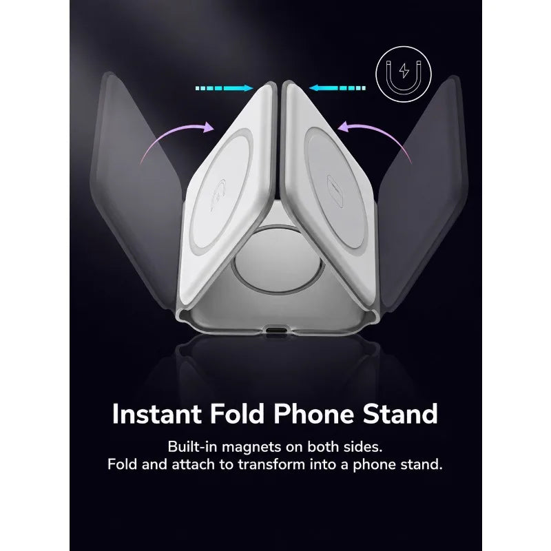 Voltex 3-in-1 Foldable Wireless Charger (15W/3W)