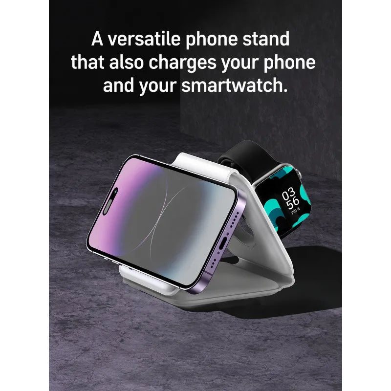 Voltex 3-in-1 Foldable Wireless Charger (15W/3W)