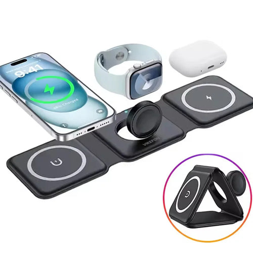 Voltex 3-in-1 Magnetic Folding Wireless Charger (15W)