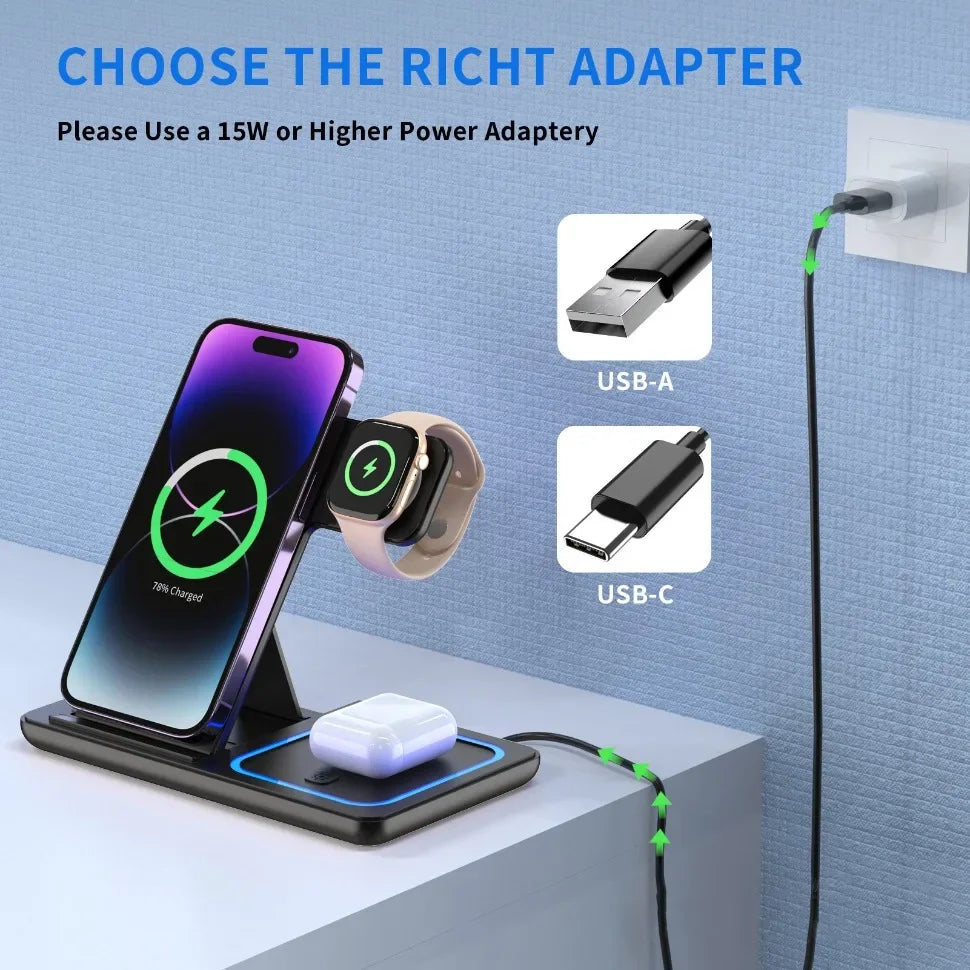 Voltex 3-in-1 Wireless Charger