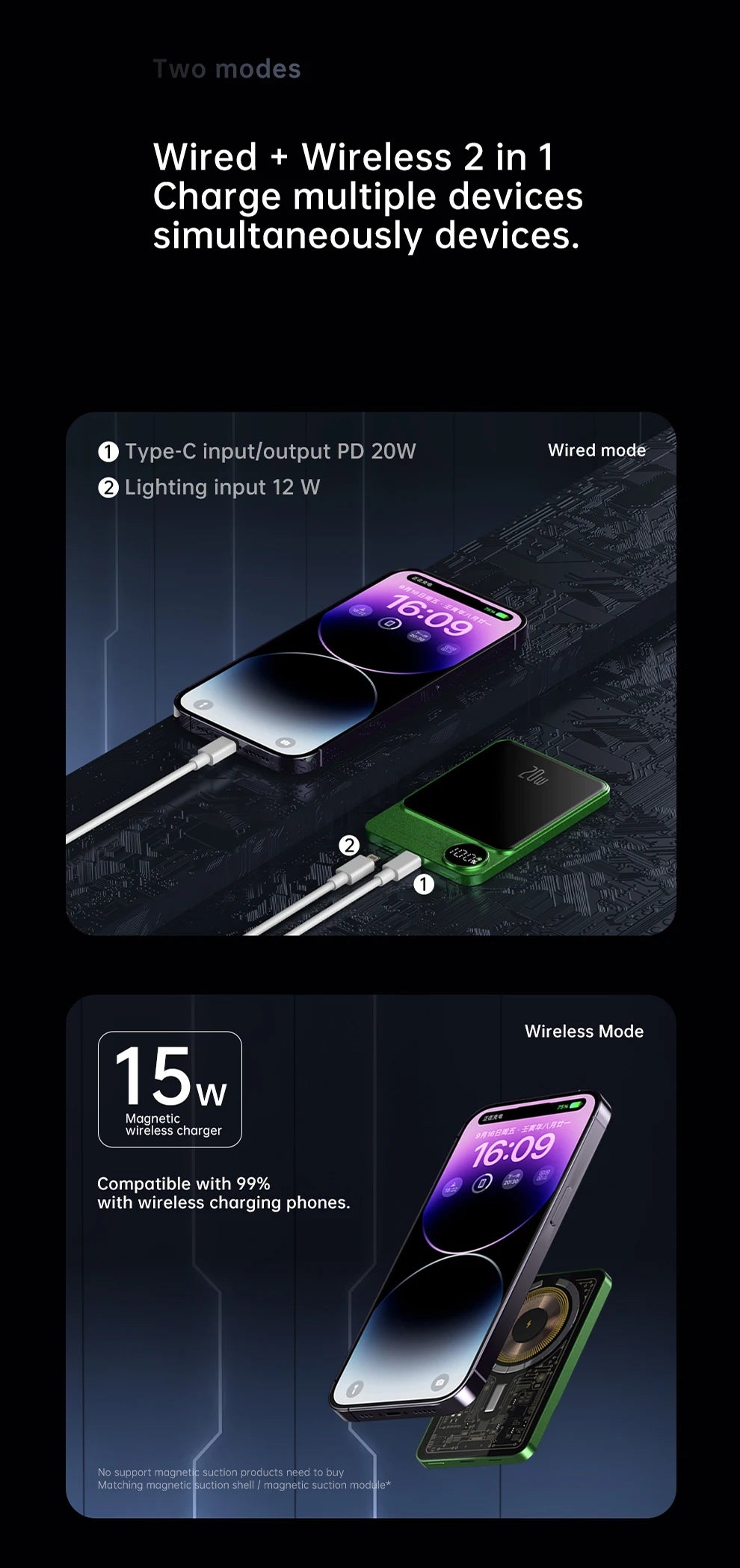 Voltex Transparent Magsafe Power Bank (15W)