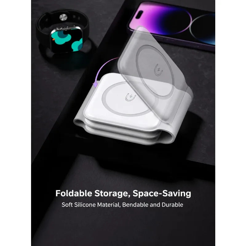 Voltex 3-in-1 Foldable Wireless Charger (15W/3W)