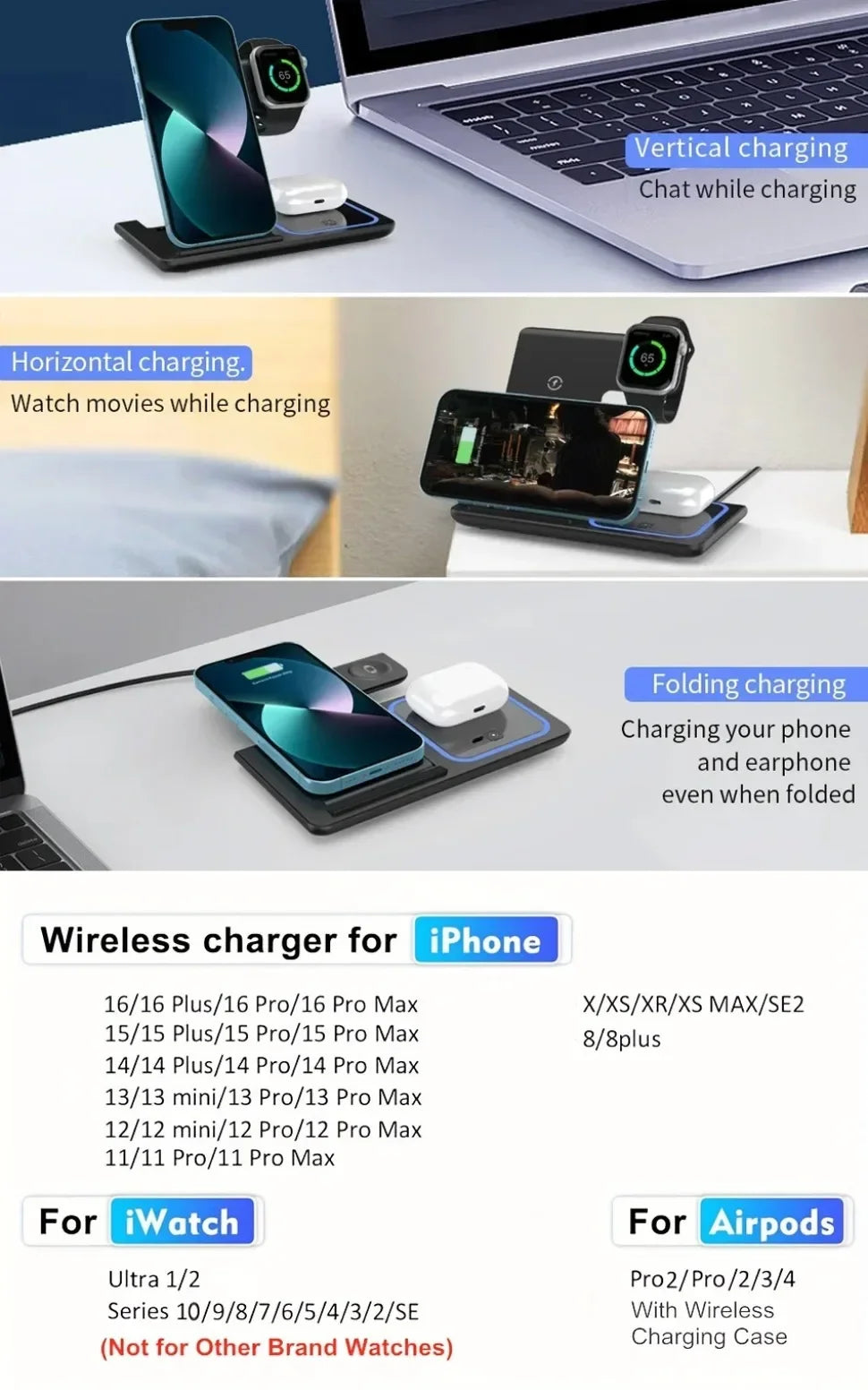 Voltex 3-in-1 Wireless Charger